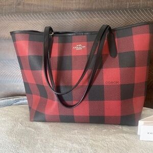 Plaid Coach Bag